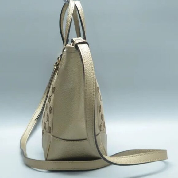 GUCCI CLASSIC GG MONOGRAM BREE TOP HANDLE W/LONG STRAP 100% AUTHENTIC - Picture 6 of 15